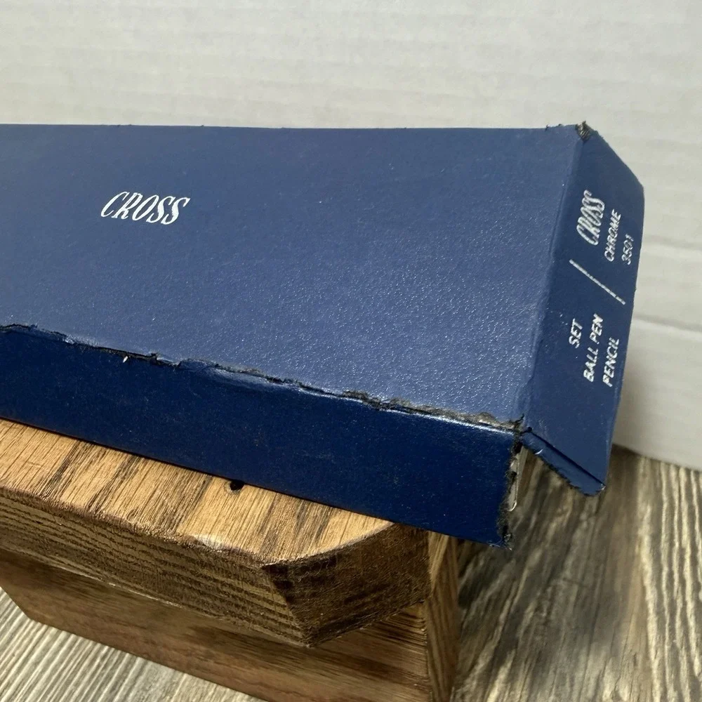 Vintage Cross Century Chrome Pen & Pencil Set 3501 in Box